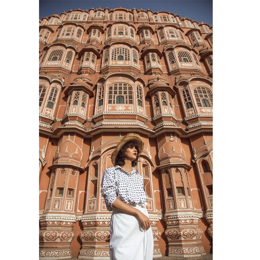 WHITE WRAP SKIRT (Skirt-White) - Tokree Shop Jaipur