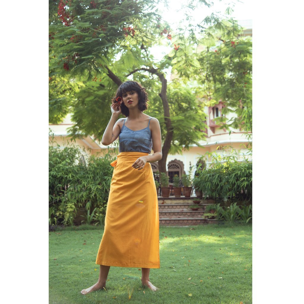 MANGUE WRAP SKIRT (Skirt-Mangue) - Tokree Shop Jaipur