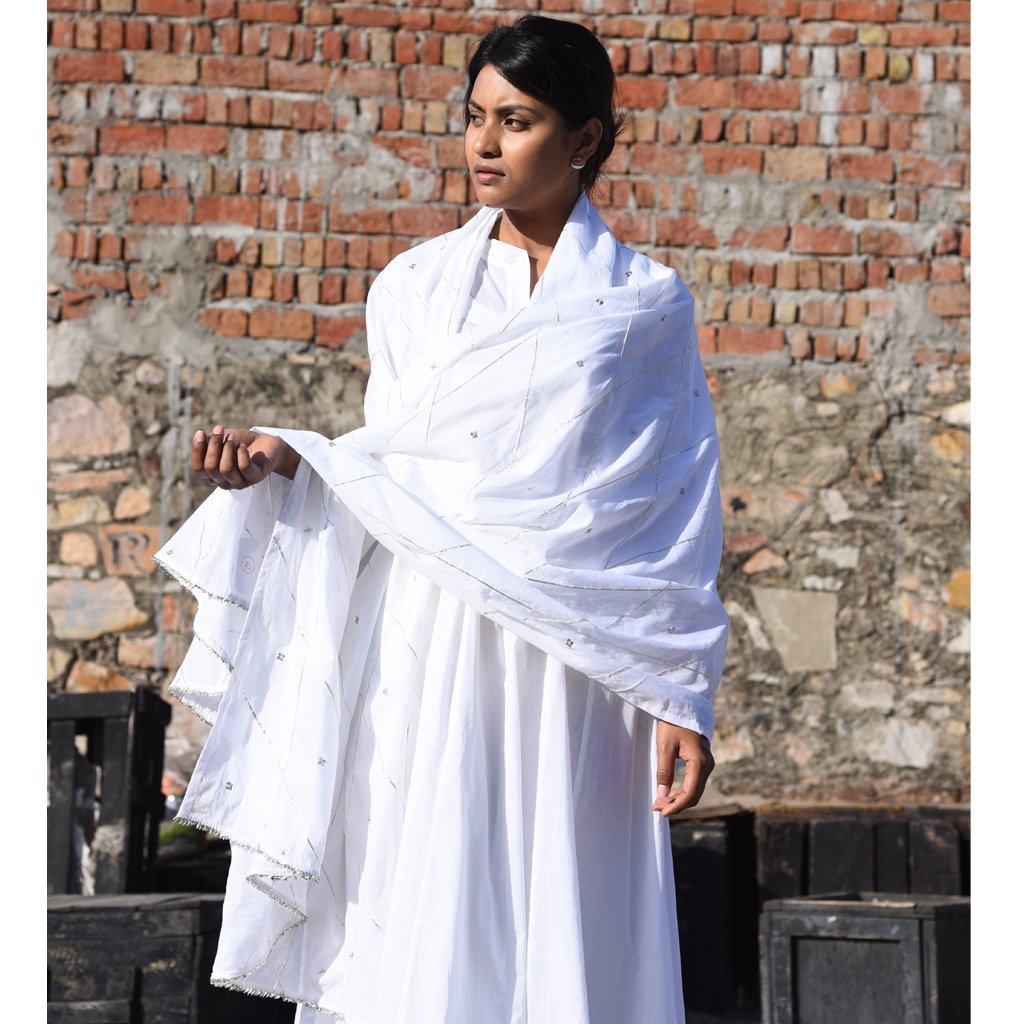 MOGRA (Dupatta-White)