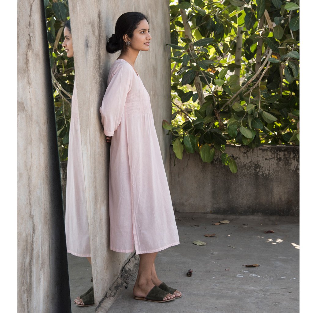 RITA (Kurta/Dress-Powder Pink) - Tokree Shop Jaipur