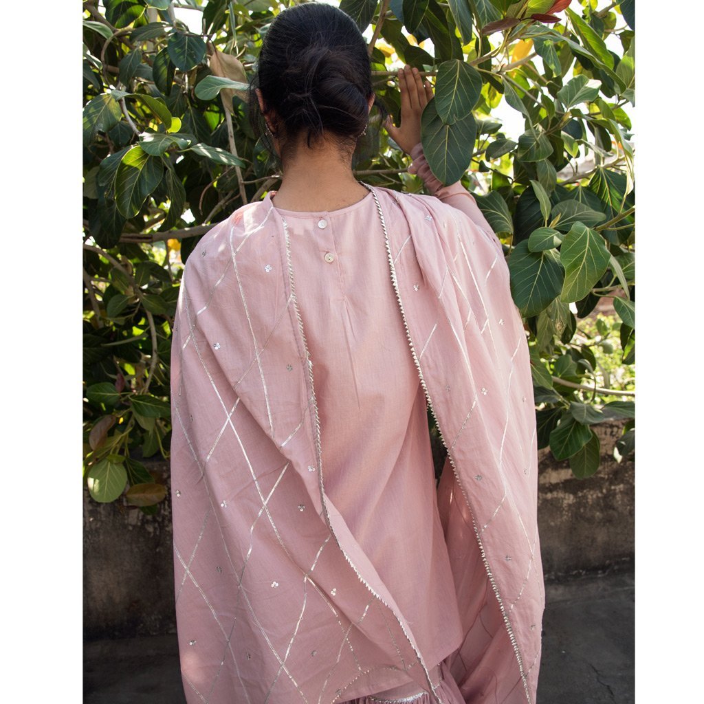 AFSANA (Sharara-Old Rose) - Tokree Shop Jaipur