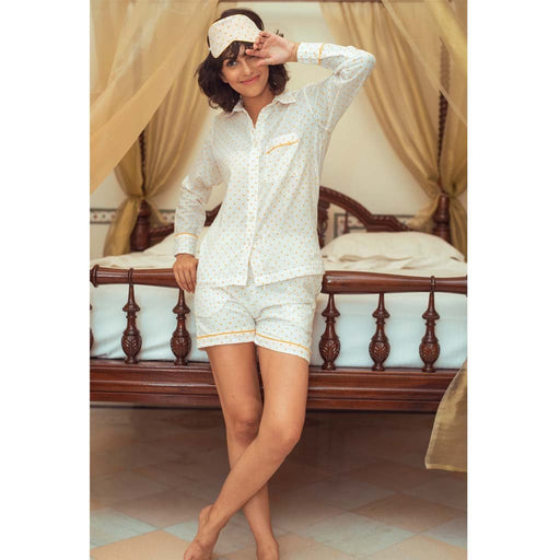 MANGUE POLKADOT (Nightsuit-White) - Tokree Shop Jaipur