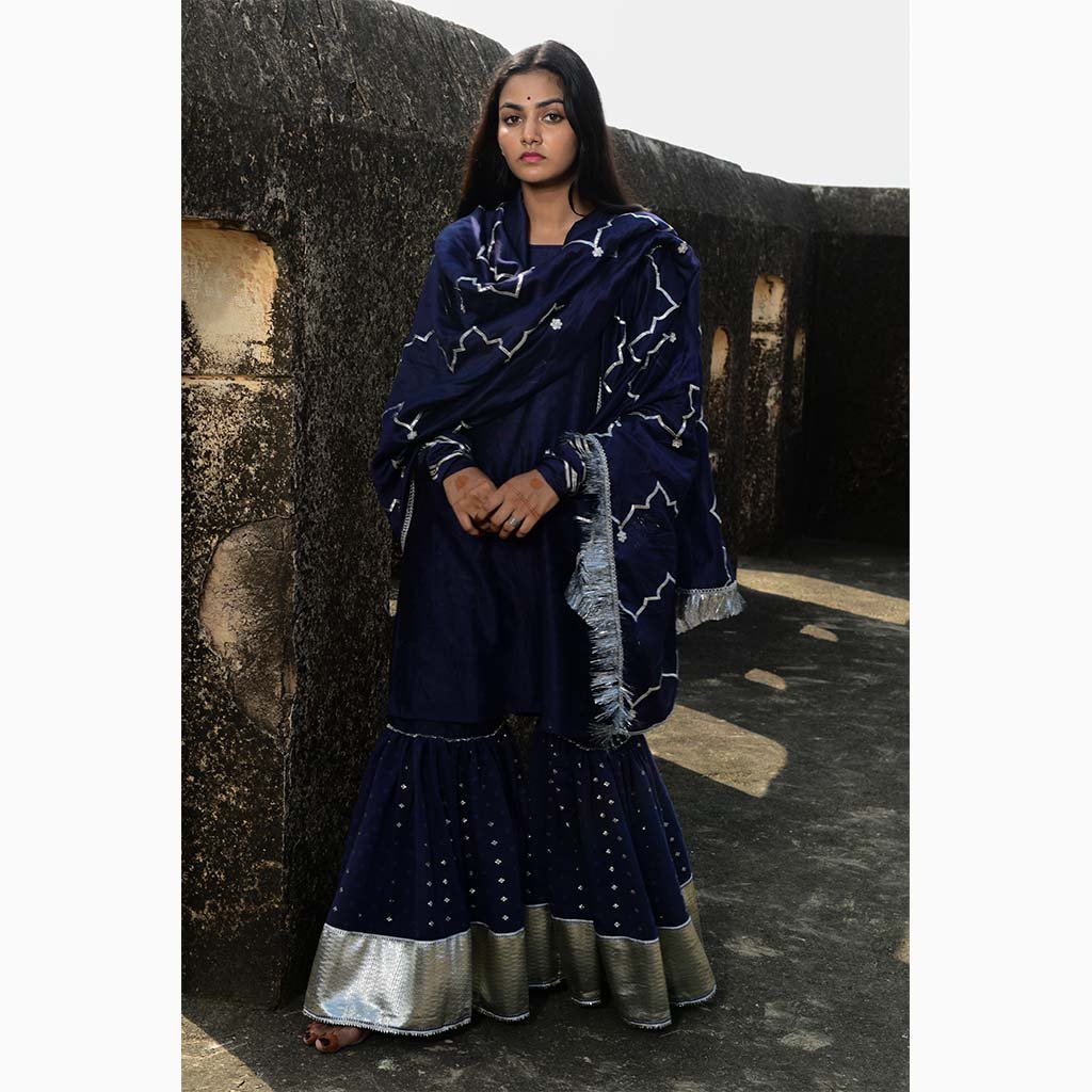 NEELIMA (Set of 3-Navy Blue) - Tokree Shop Jaipur