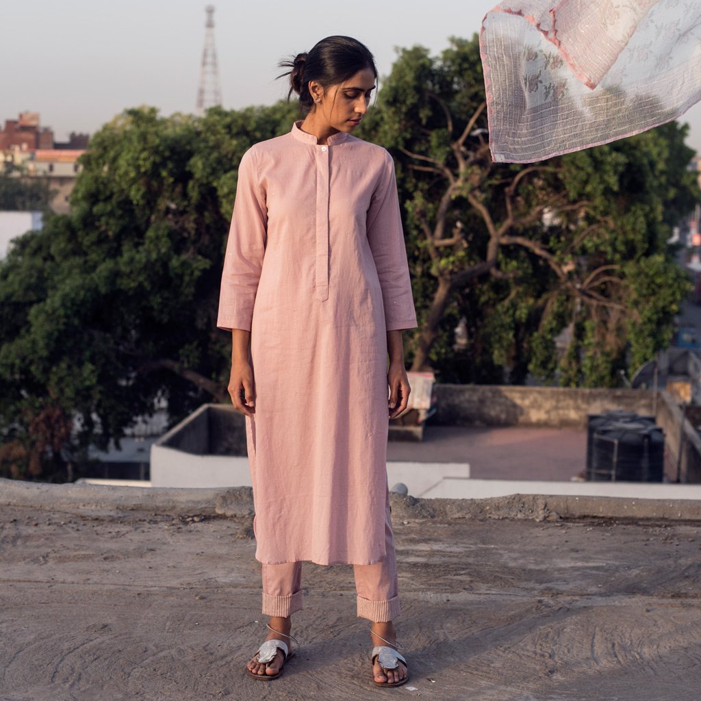 JAVED GULABI (Kurta/Dress-Old Rose) - Tokree Shop Jaipur