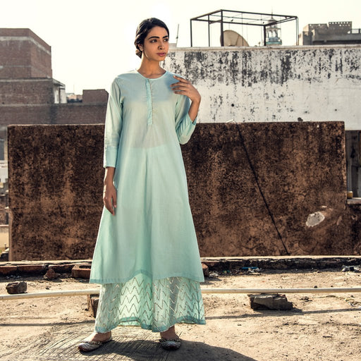 MOHI (Kurta/Dress-Aqua) - Tokree Shop Jaipur