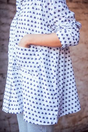 OVERSIZED INDIGO SPLOTCH OVERSIZED SHIRT (Shirt-White & Indigo) - Tokree Shop Jaipur