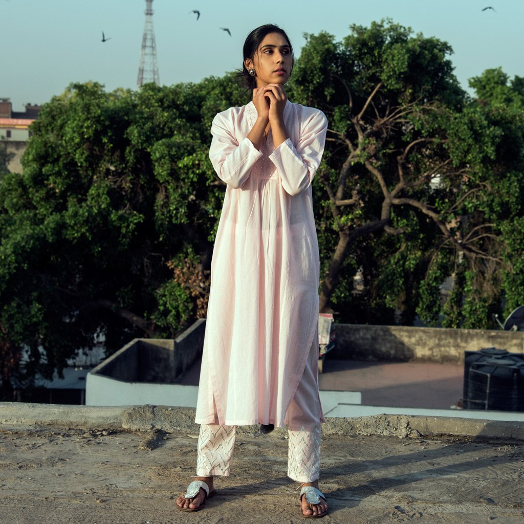 IDDAT (Kurta-Powder Pink)