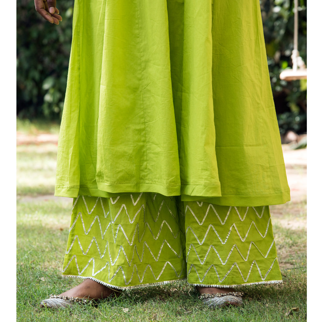 TASNEEM (Pant/Pajama-Lime Green)