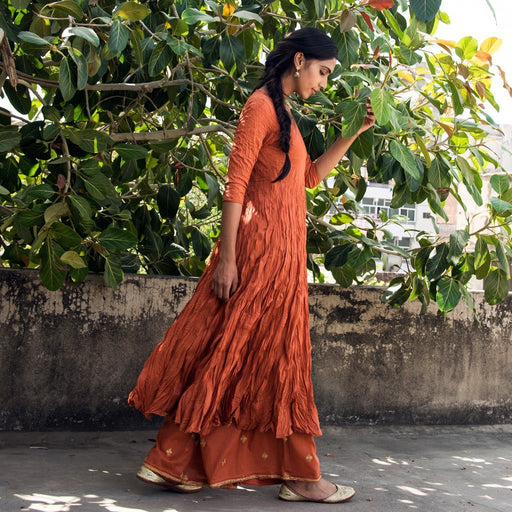 INIYA (Kurta/Dress-Rust) - Tokree Shop Jaipur