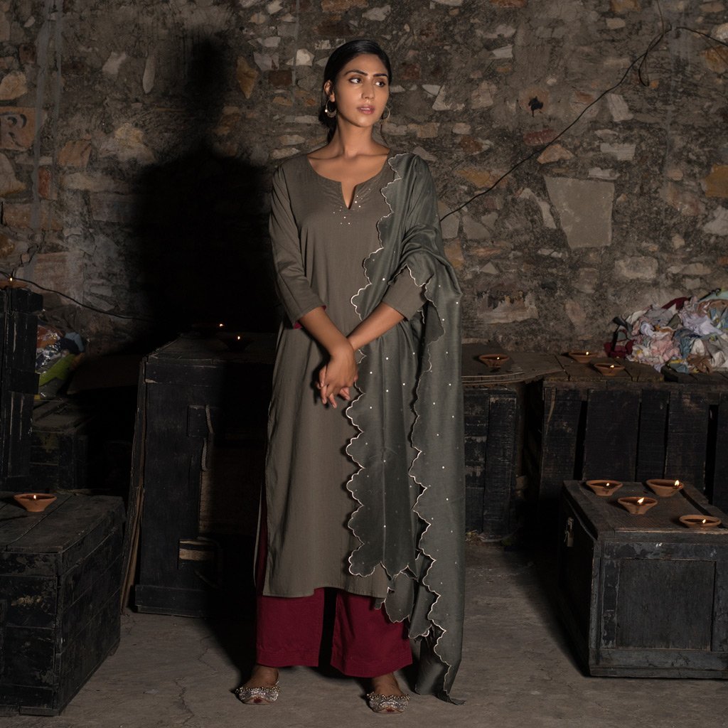 AHANA (Pant/Pajama-Maroon) - Tokree Shop Jaipur