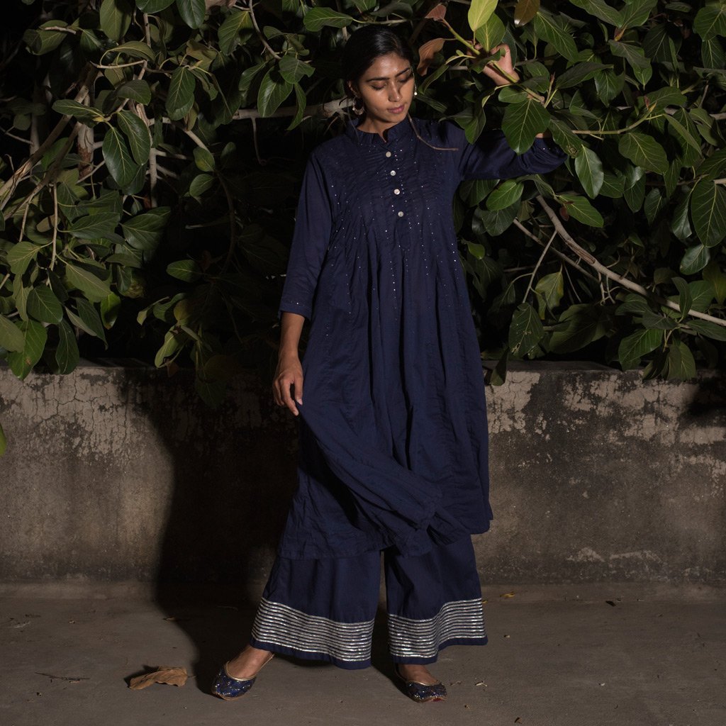 NEELA ASMAN (Pant/Pajama-Navy Blue)