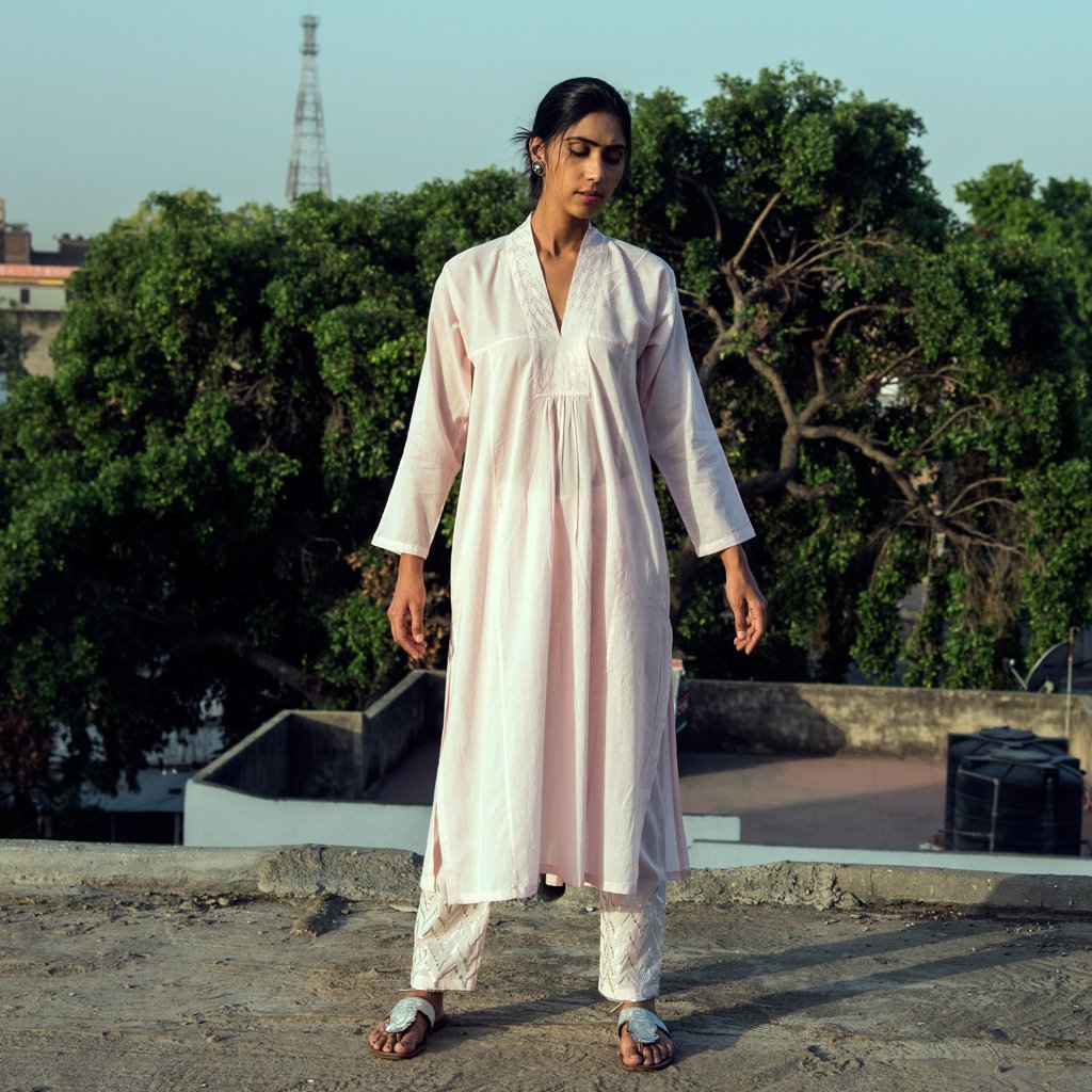 IDDAT (Kurta-Powder Pink)