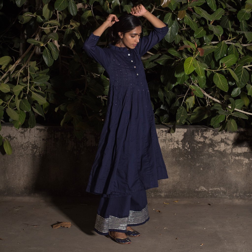 NEELA ASMAN (Pant/Pajama-Navy Blue)