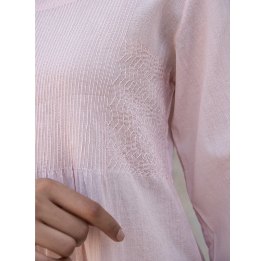 RITA (Kurta/Dress-Powder Pink) - Tokree Shop Jaipur