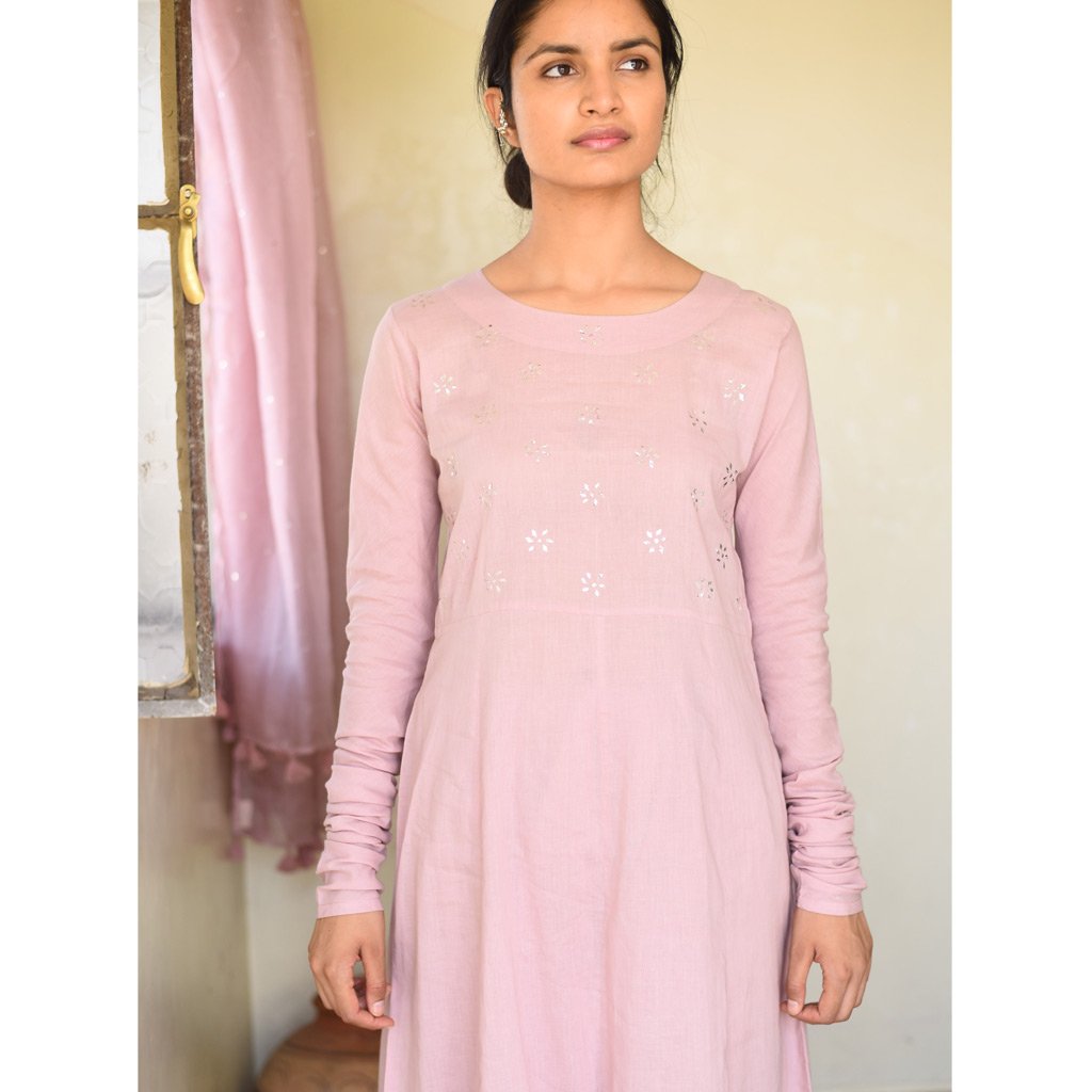 KALYAANI (Kurta/dress-Old Rose) - Tokree Shop Jaipur