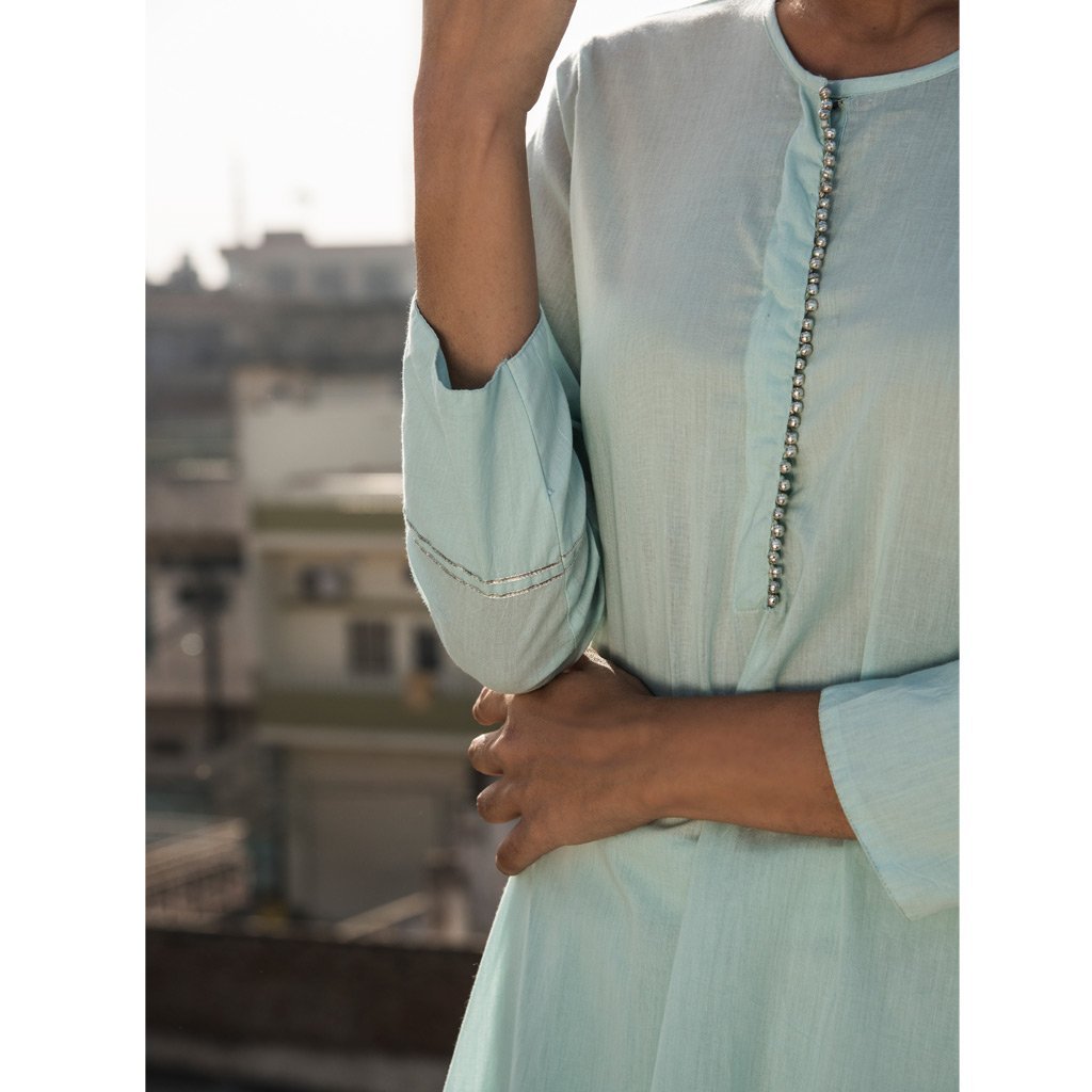 MOHI (Kurta/Dress-Aqua) - Tokree Shop Jaipur