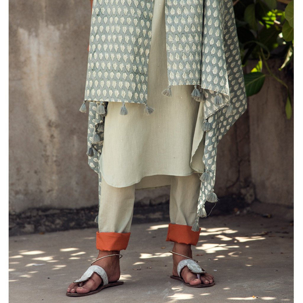 JAVED KAIR (Kurta/Dress-Sage Green) - Tokree Shop Jaipur