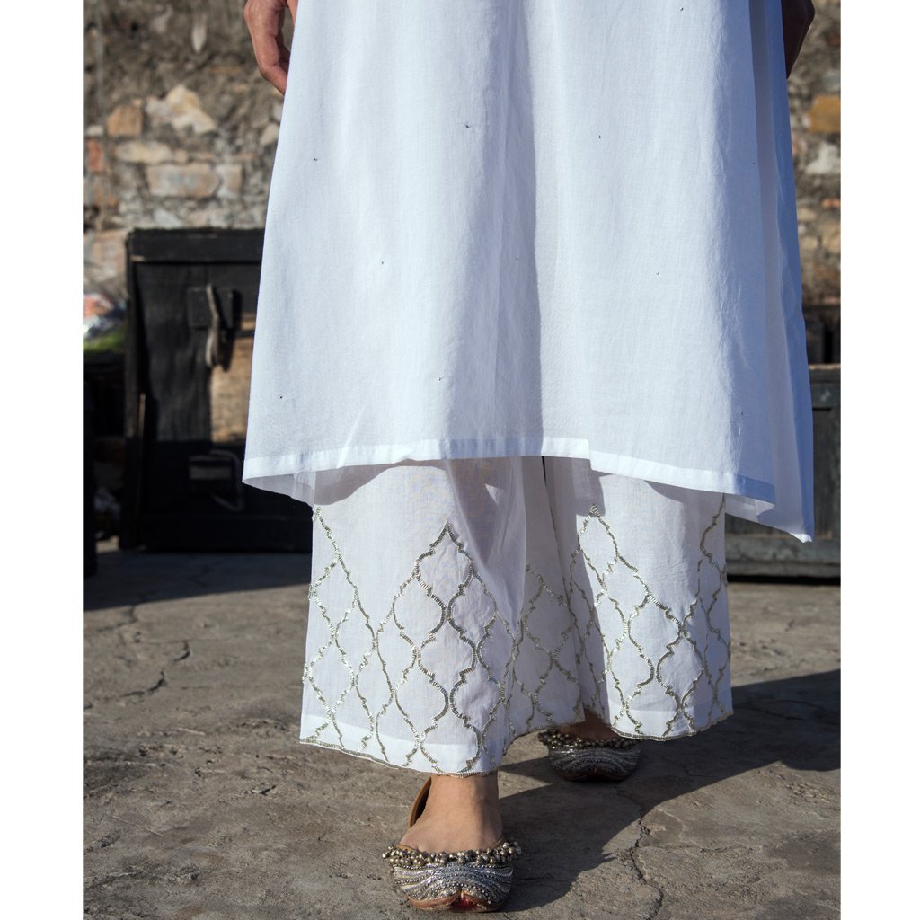 GAYATRI (Pant/Pajama-WHITE) - Tokree Shop Jaipur