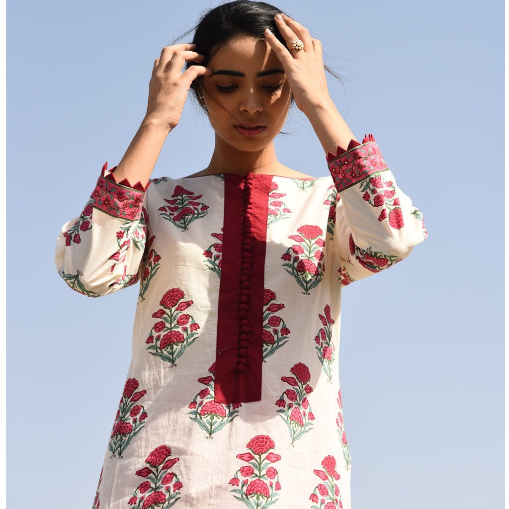 MORMUKUT (Kurta/Dress-Pink) - Tokree Shop Jaipur