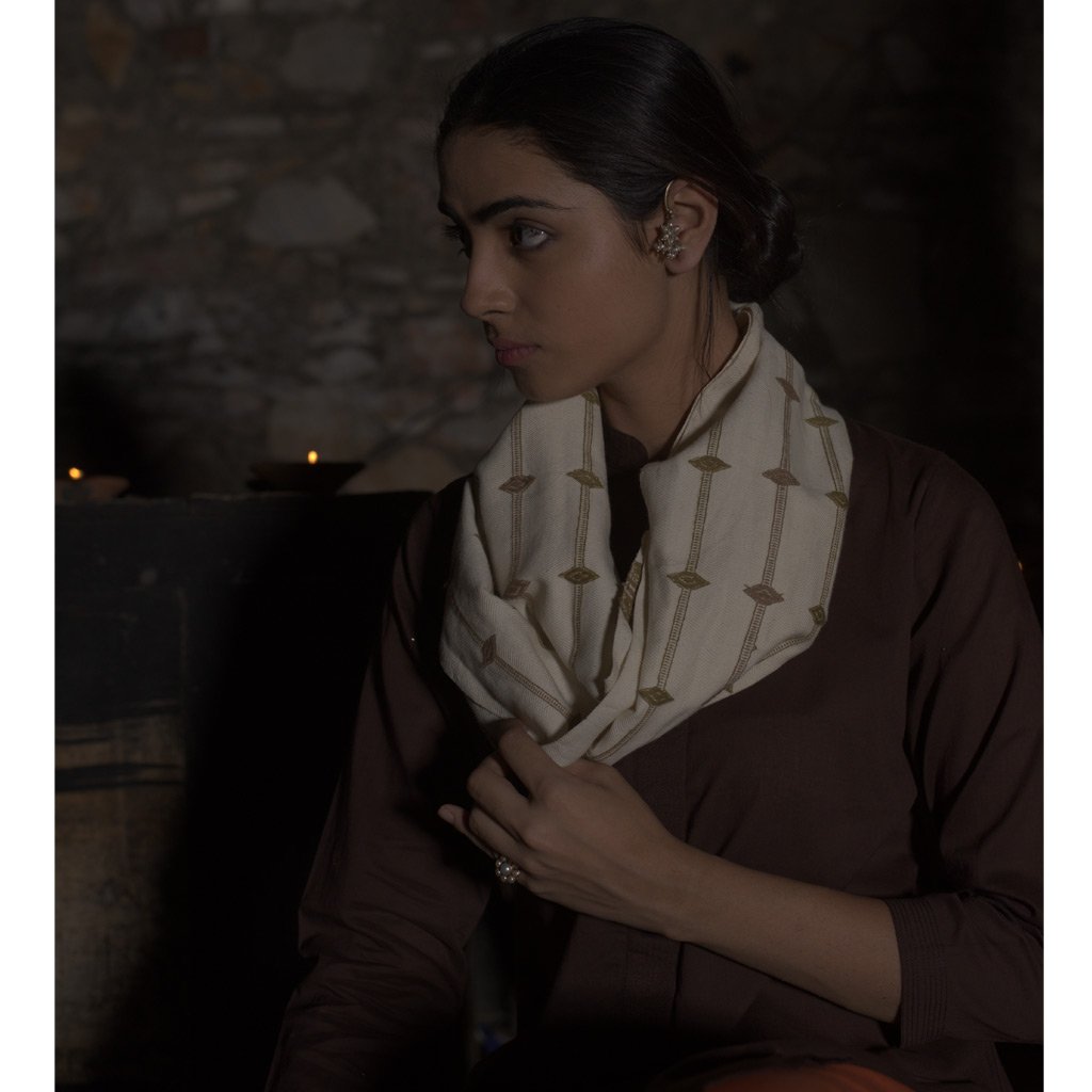 MEGHWAL BHURA (Scarf-Brown) - Tokree Shop Jaipur