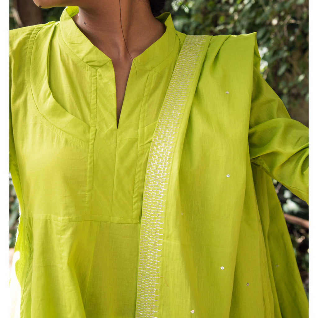 TANUJA (Kurta/Dress-Lime Green)