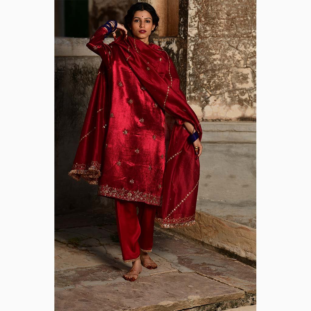 MAANAK (Set of 3-Ruby Red) - Tokree Shop Jaipur