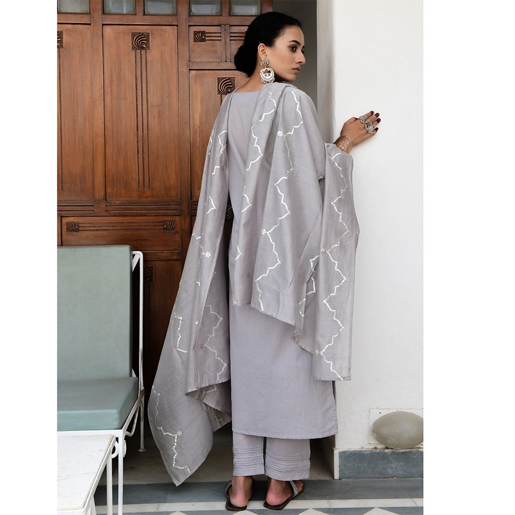 RUKHSAAR (Set of 3-Grey) - Tokree Shop Jaipur