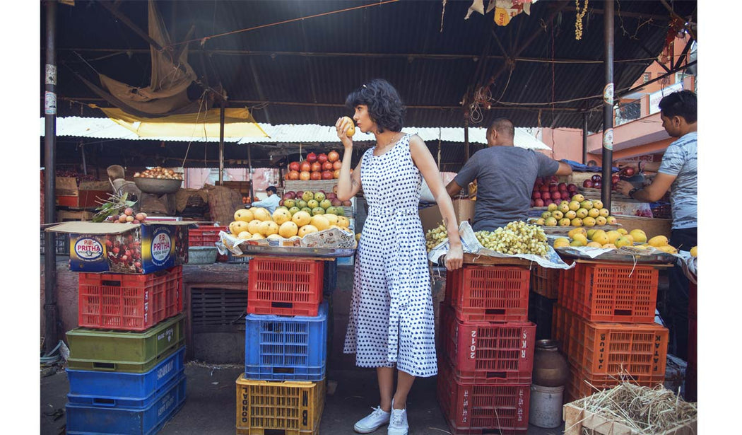 INDIGO SPLOTCH JUMPSUIT (Jumpsuit-White & Indigo) - Tokree Shop Jaipur