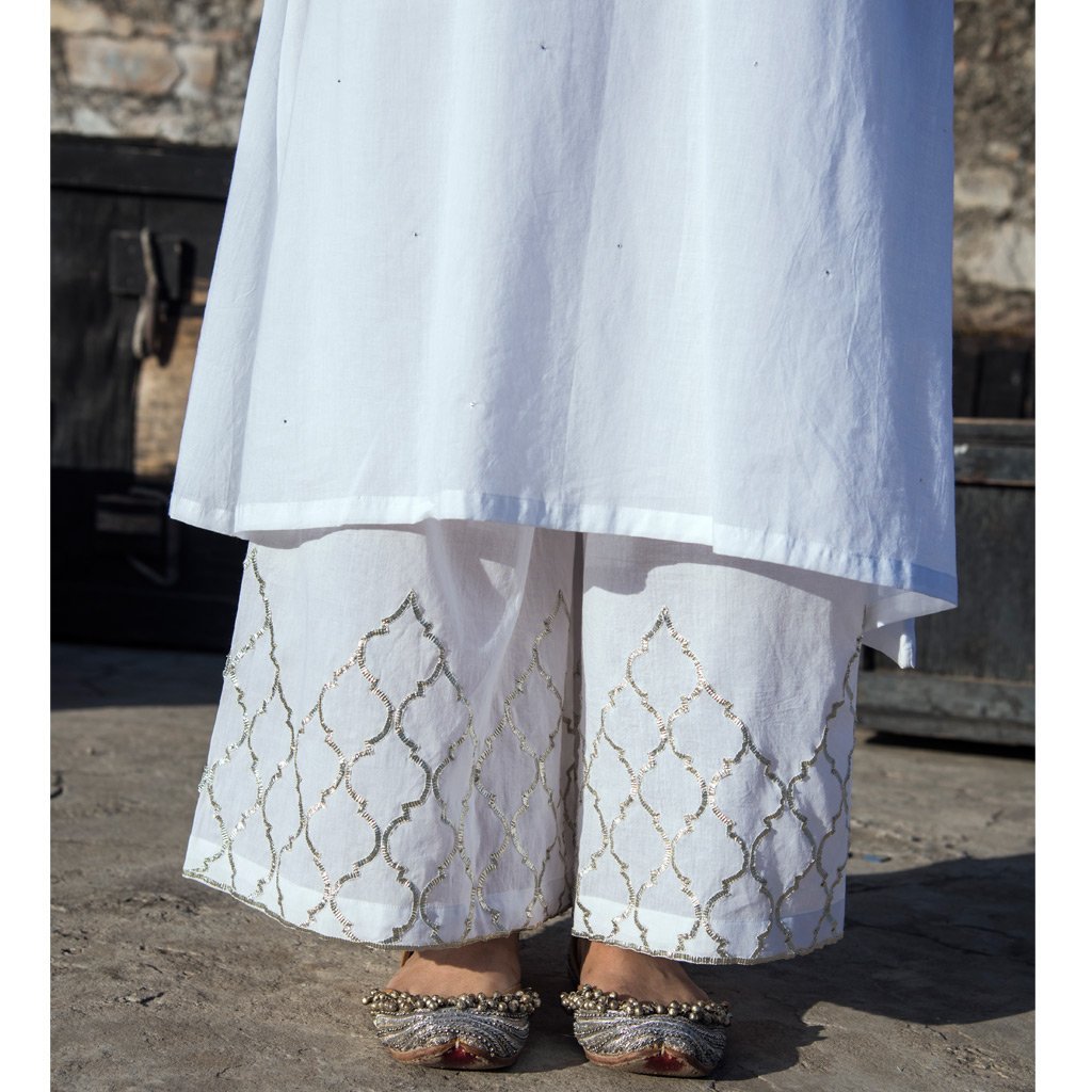 GAYATRI (Pant/Pajama-WHITE) - Tokree Shop Jaipur