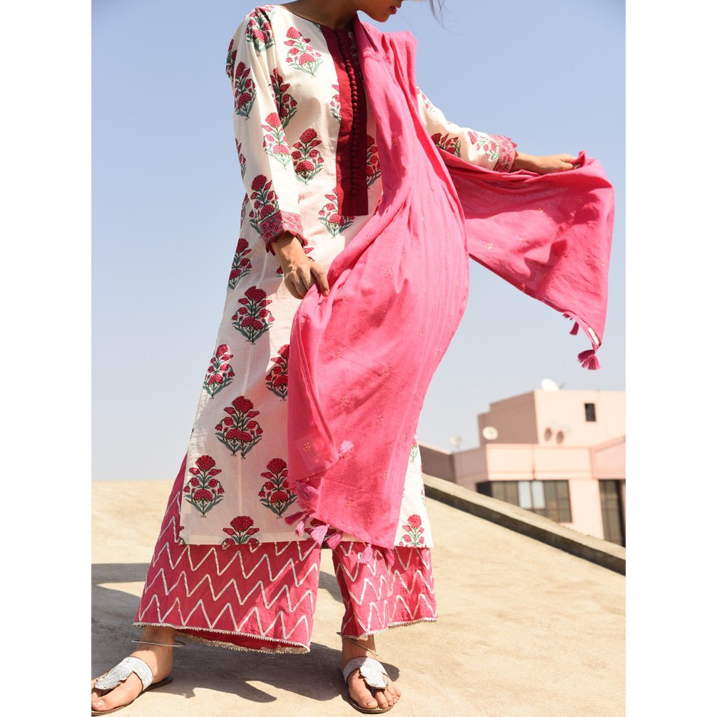 MORMUKUT (Kurta/Dress-Pink) - Tokree Shop Jaipur