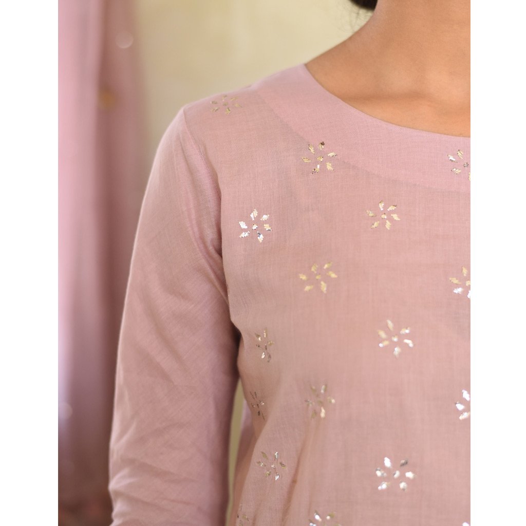 KALYAANI (Kurta/dress-Old Rose) - Tokree Shop Jaipur