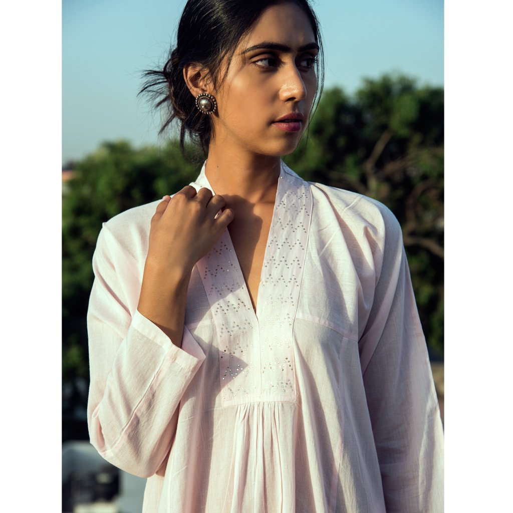 IDDAT (Kurta-Powder Pink)