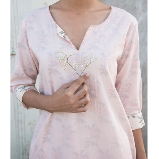 ALIYA (Kurta/Dress-Powder Pink) - Tokree Shop Jaipur