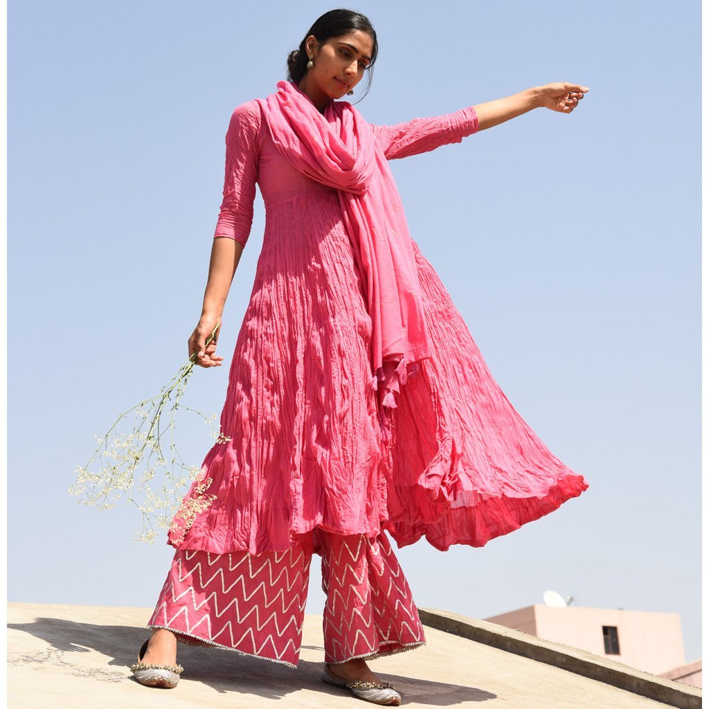 HAZARIFOOL (Dupatta-Candy Pink) - Tokree Shop Jaipur