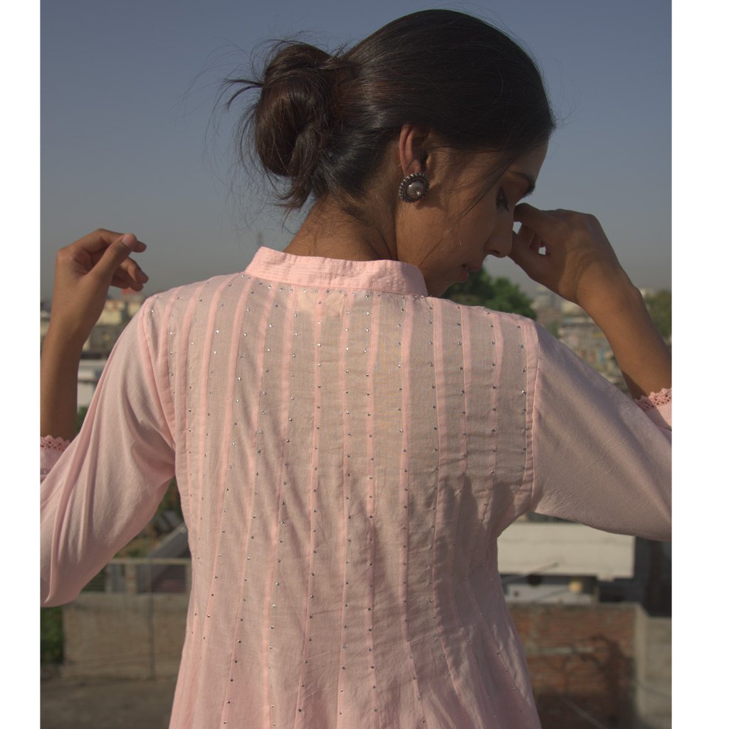 BODHI (Kurta/Dress-Powder Pink) - Tokree Shop Jaipur