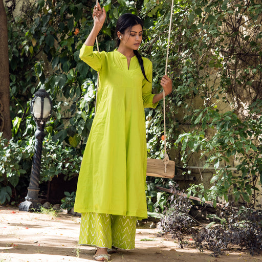 TANUJA (Kurta/Dress-Lime Green)