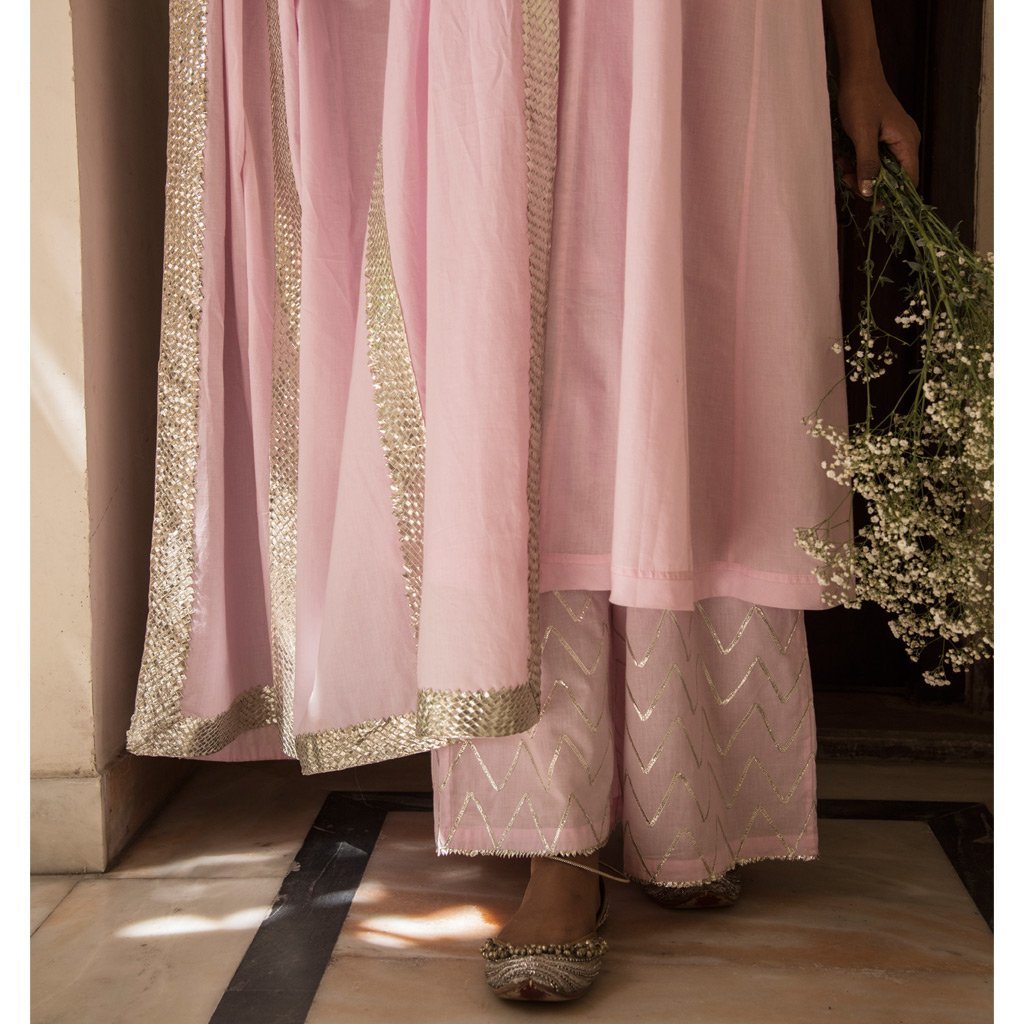 CHAMAN (Pant/Pajama-Powder Pink) - Tokree Shop Jaipur