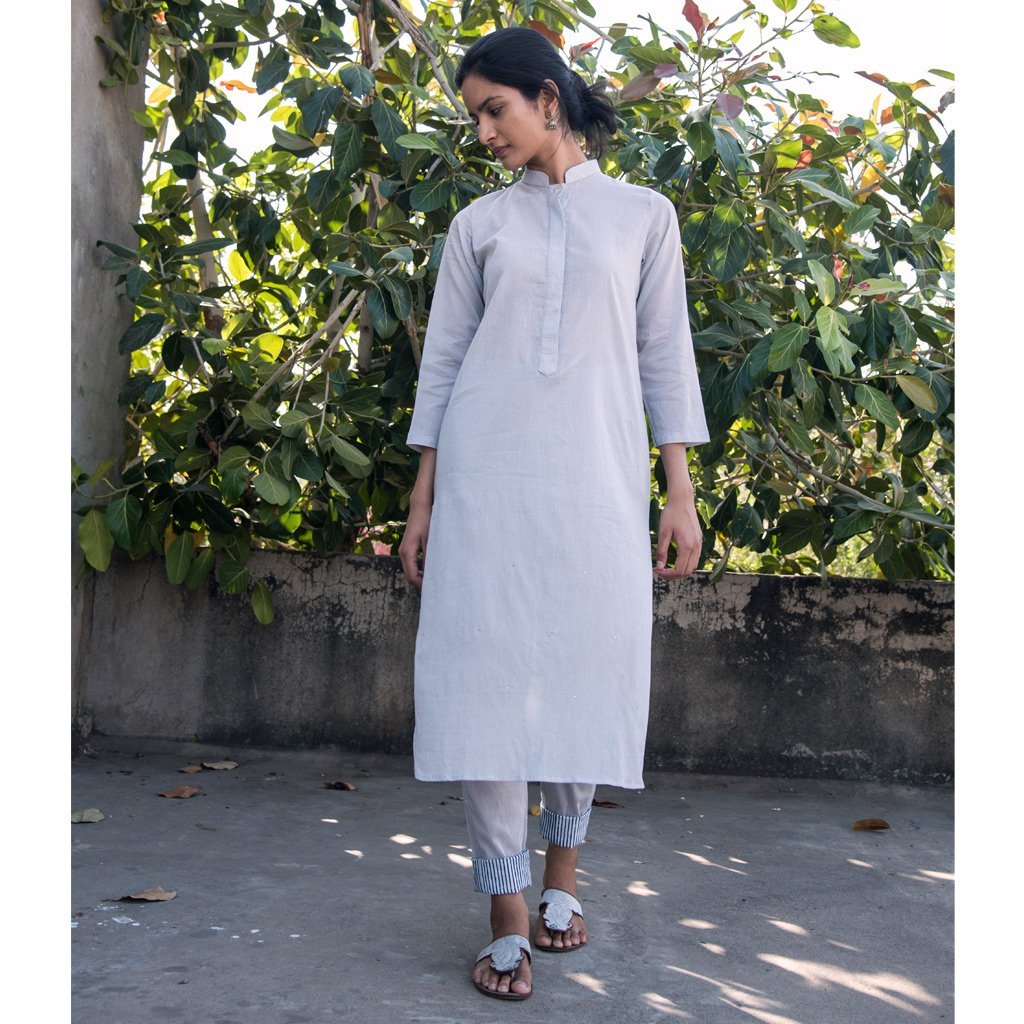 JAVED KABOOTARI (Kurta/Dress-Grey) - Tokree Shop Jaipur