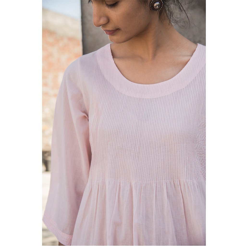 RITA (Kurta/Dress-Powder Pink) - Tokree Shop Jaipur