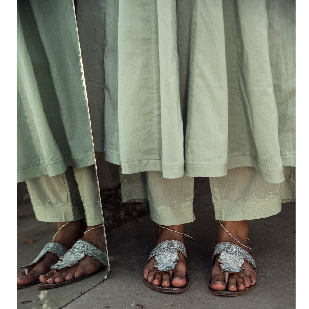 DEVAHUTI (Pant/Pajama-Sage Green) - Tokree Shop Jaipur