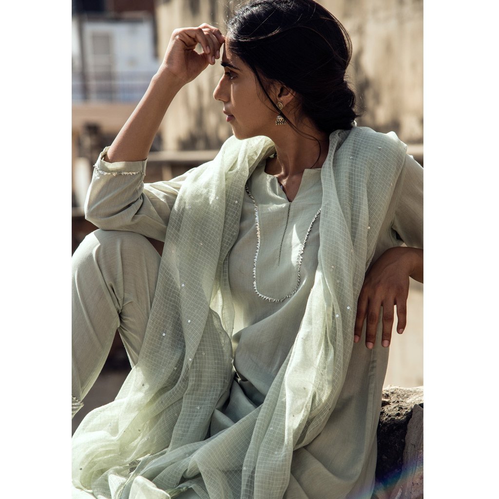 TAAREEF (Dupatta-Sage Green)