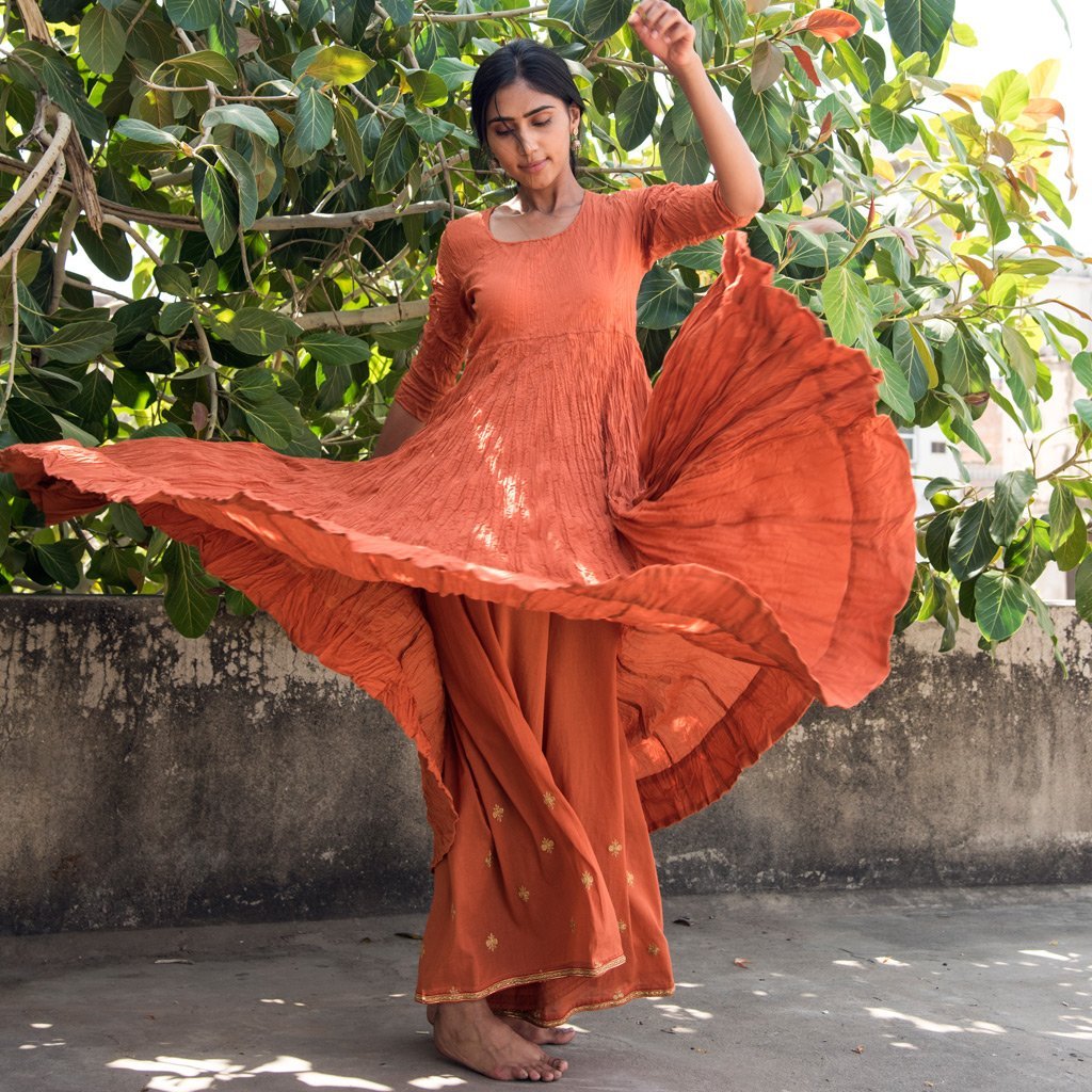 SADHVI (Pant/Pajama-Rust) - Tokree Shop Jaipur