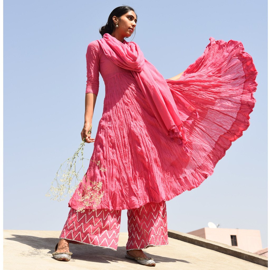 HAZARIFOOL (Dupatta-Candy Pink) - Tokree Shop Jaipur