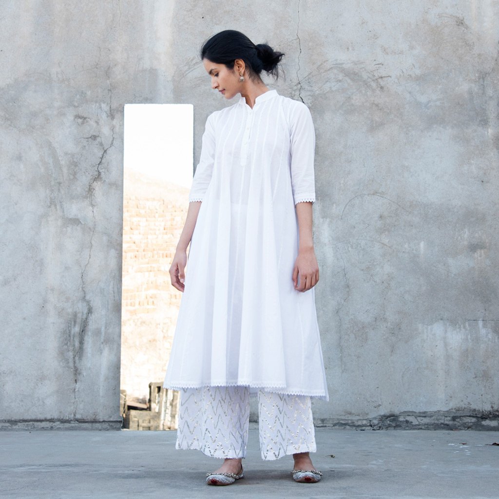 FAIZA (Pant/Pajama-White)