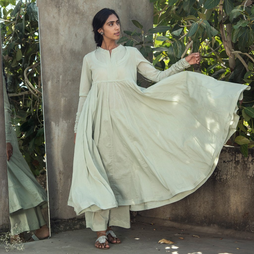 DEVAHUTI (Pant/Pajama-Sage Green) - Tokree Shop Jaipur