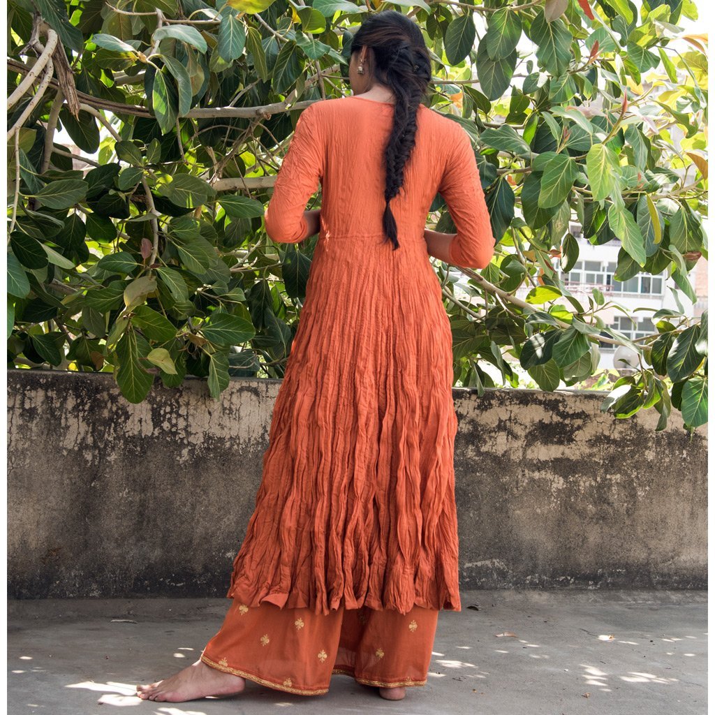 INIYA (Kurta/Dress-Rust) - Tokree Shop Jaipur