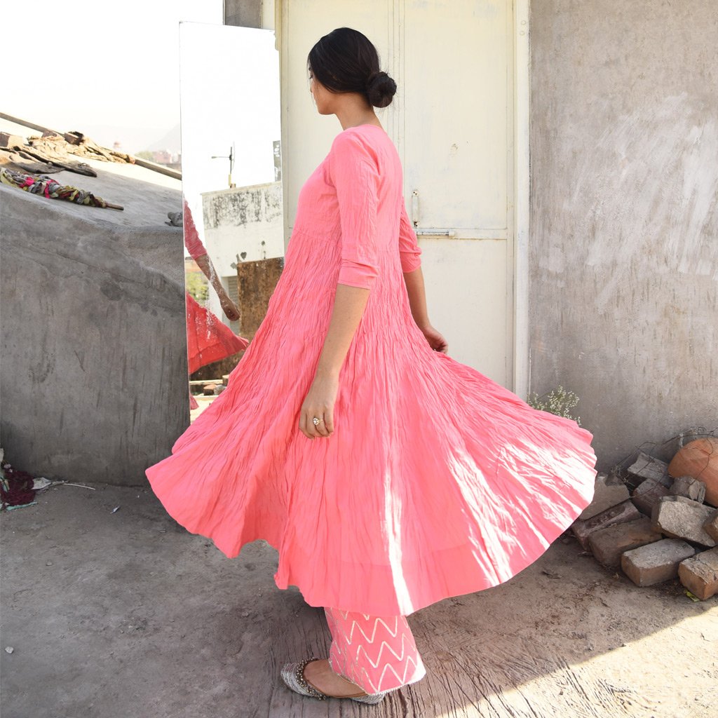 HAMSIKA (Kurta/Dress-Pink) - Tokree Shop Jaipur