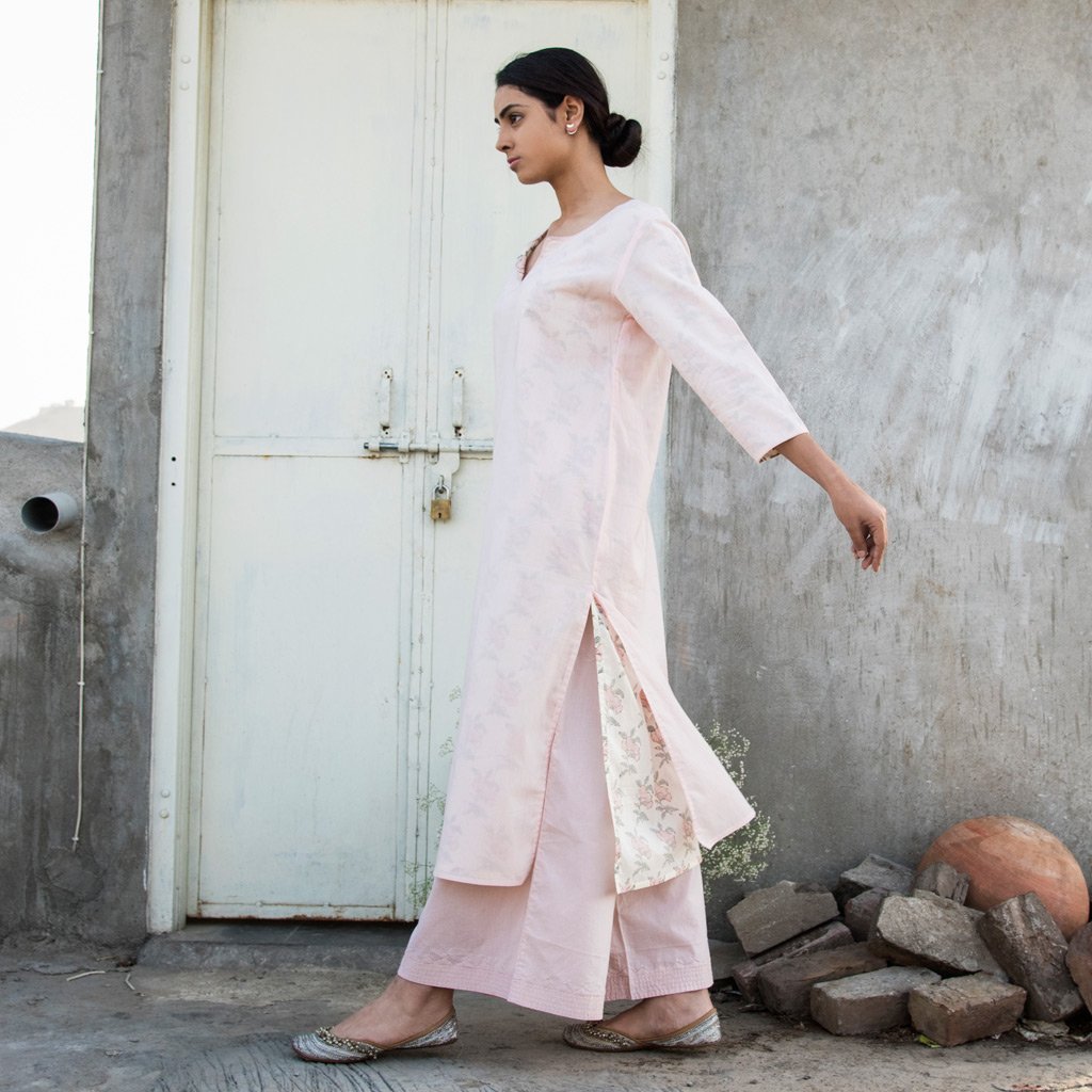 ALIYA (Kurta/Dress-Powder Pink) - Tokree Shop Jaipur