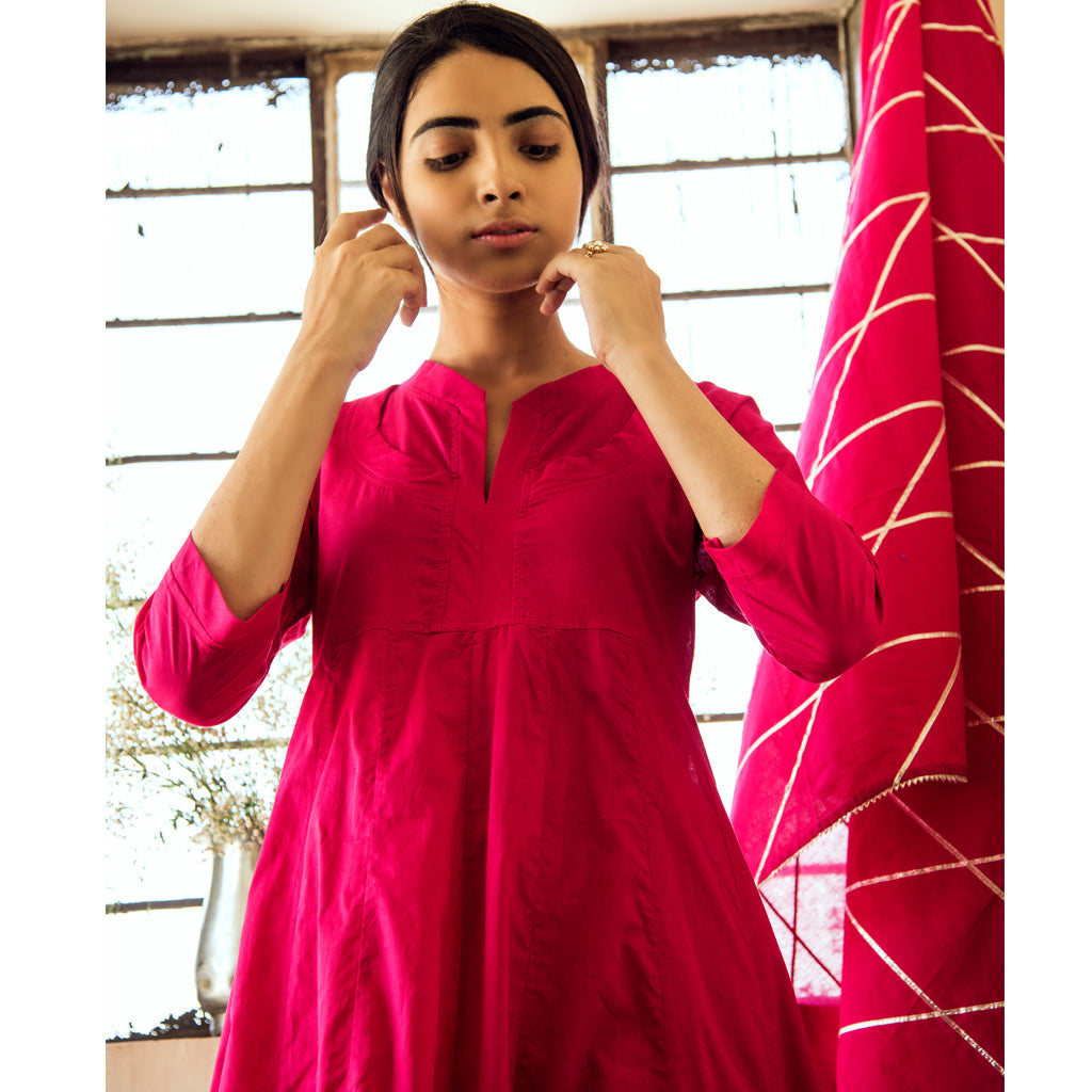 URVI (Kurta/Dress-Rani Pink)