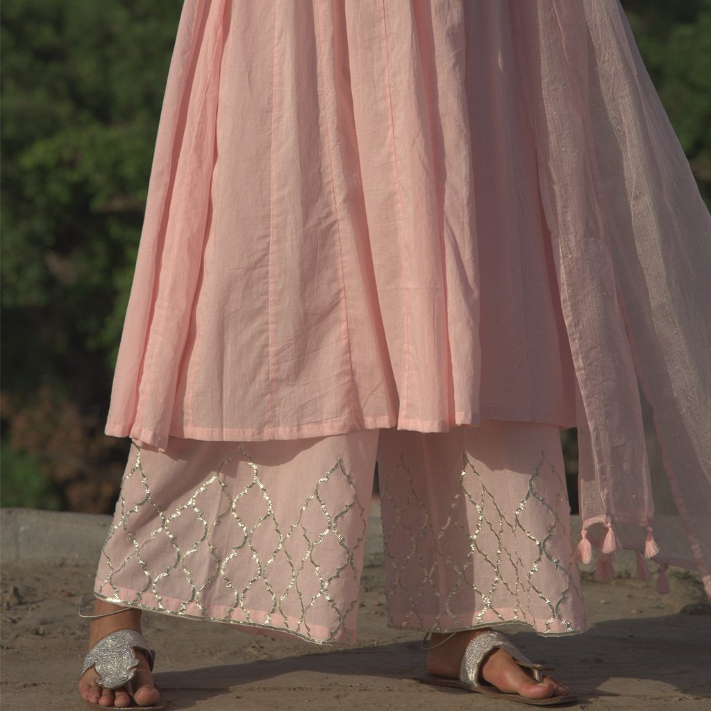 FALGUNI (Pant/Pajama-Powder Pink) - Tokree Shop Jaipur